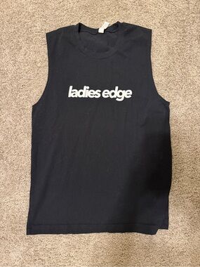 The Ladies Edge Black Logo Tank Top